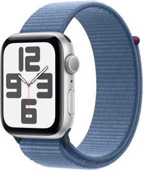 Apple Watch SE Silver Aluminum Case with Silver Sport Loop