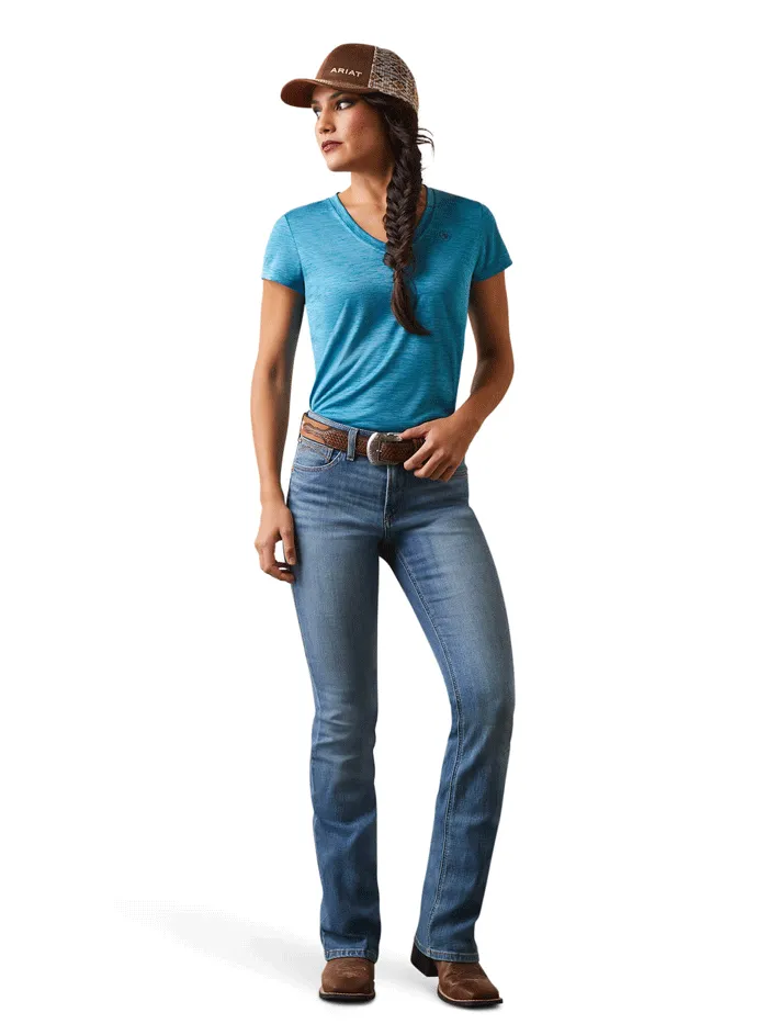 Ariat 10043626 Womens Laguna Patriot T-Shirt Mosaic Blue