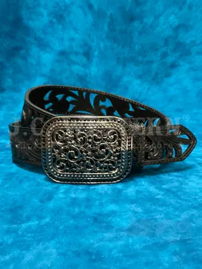 Ariat A1566701 Ladies Floral Filigree Belt Black