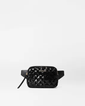 Black Sequin Madison Belt Bag