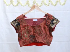 Cider Orange Kalamkari blouse