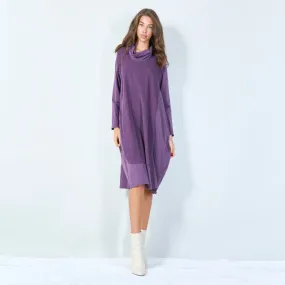 Cozy oversized draped hoodie dress wholesale