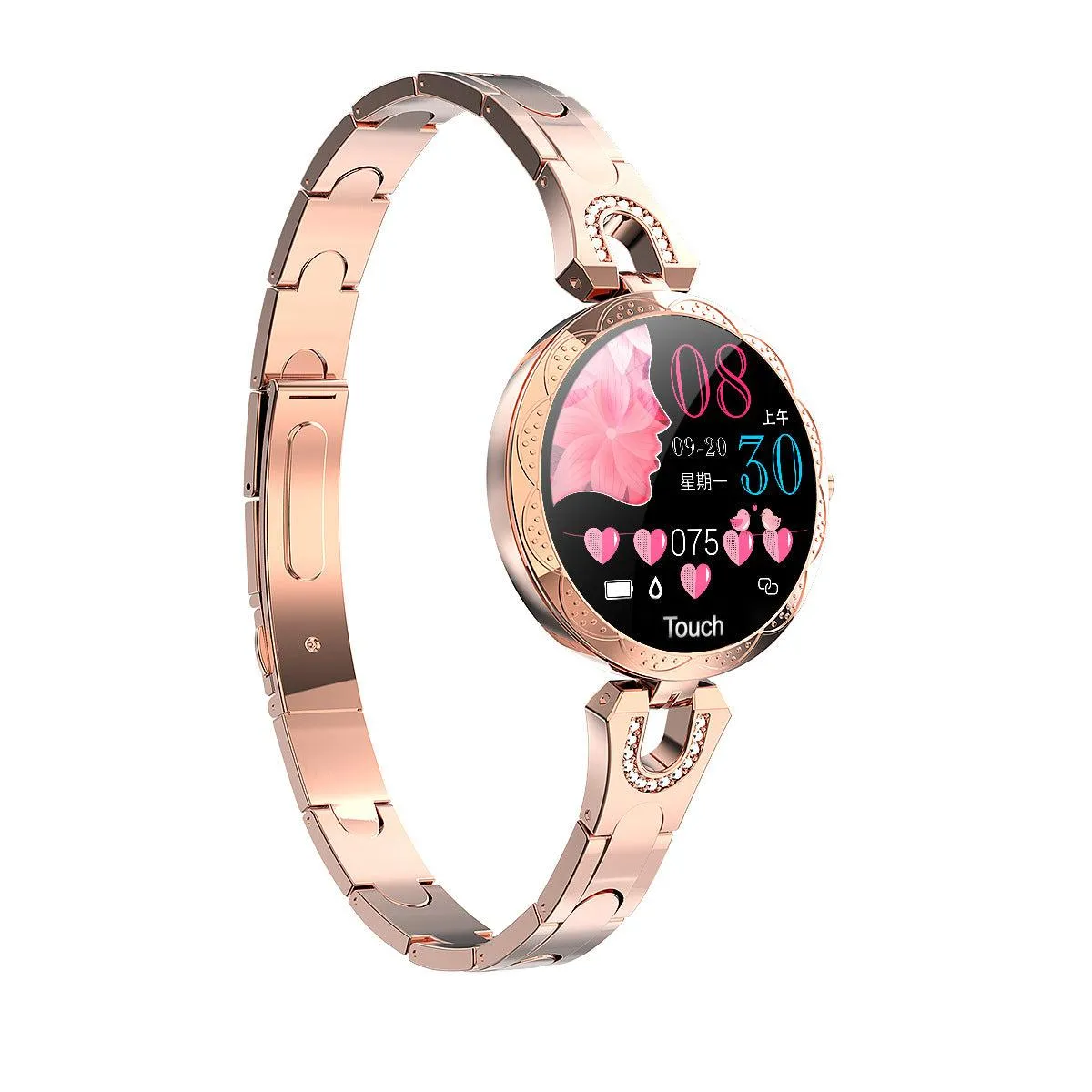 Fashionable Women’s Waterproof Smart Watch with Heart Rate Monitor