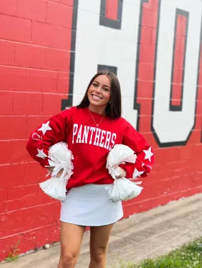 High School Glitter Sweatshirt- Panthers