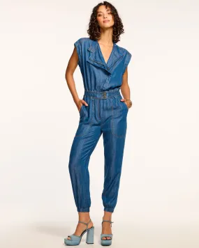 Hoss Relaxed Chambray Jumpsuit