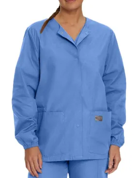 Landau Scrubzone 28 Inch Women Snap Front Warm Up Jacket