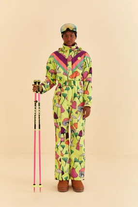 Lime Green New Mushroom Ski Jumpsuit