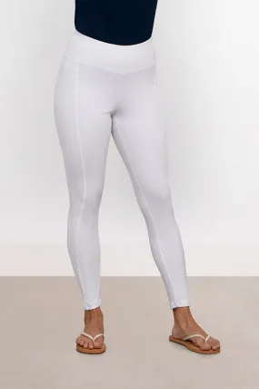 Lux Ponte Mix Legging | White