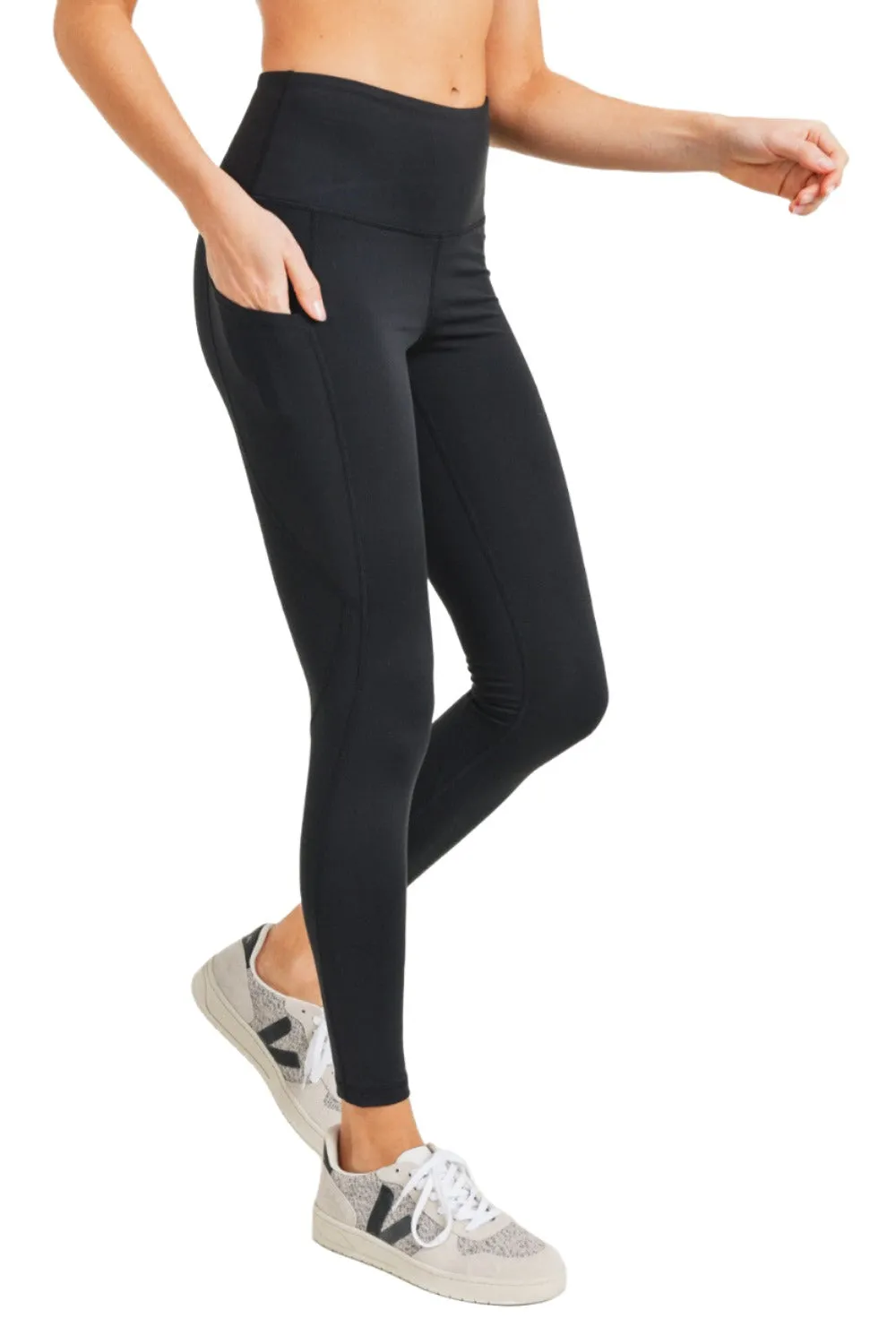 Mono B Essential High Waist Panel Leggings APH3121 And Plus