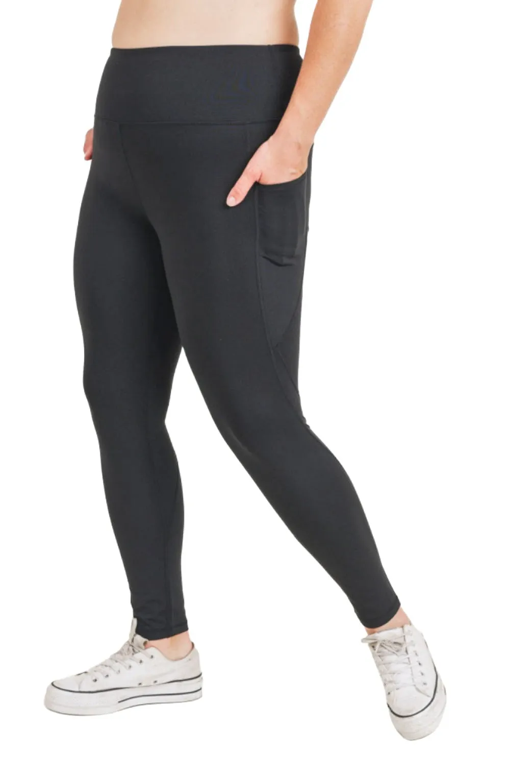 Mono B Essential High Waist Panel Leggings APH3121 And Plus