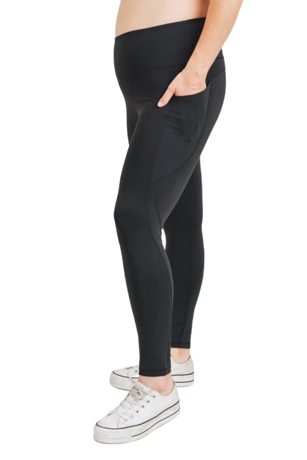 Mono B Essential High Waist Panel Leggings APH3121 And Plus