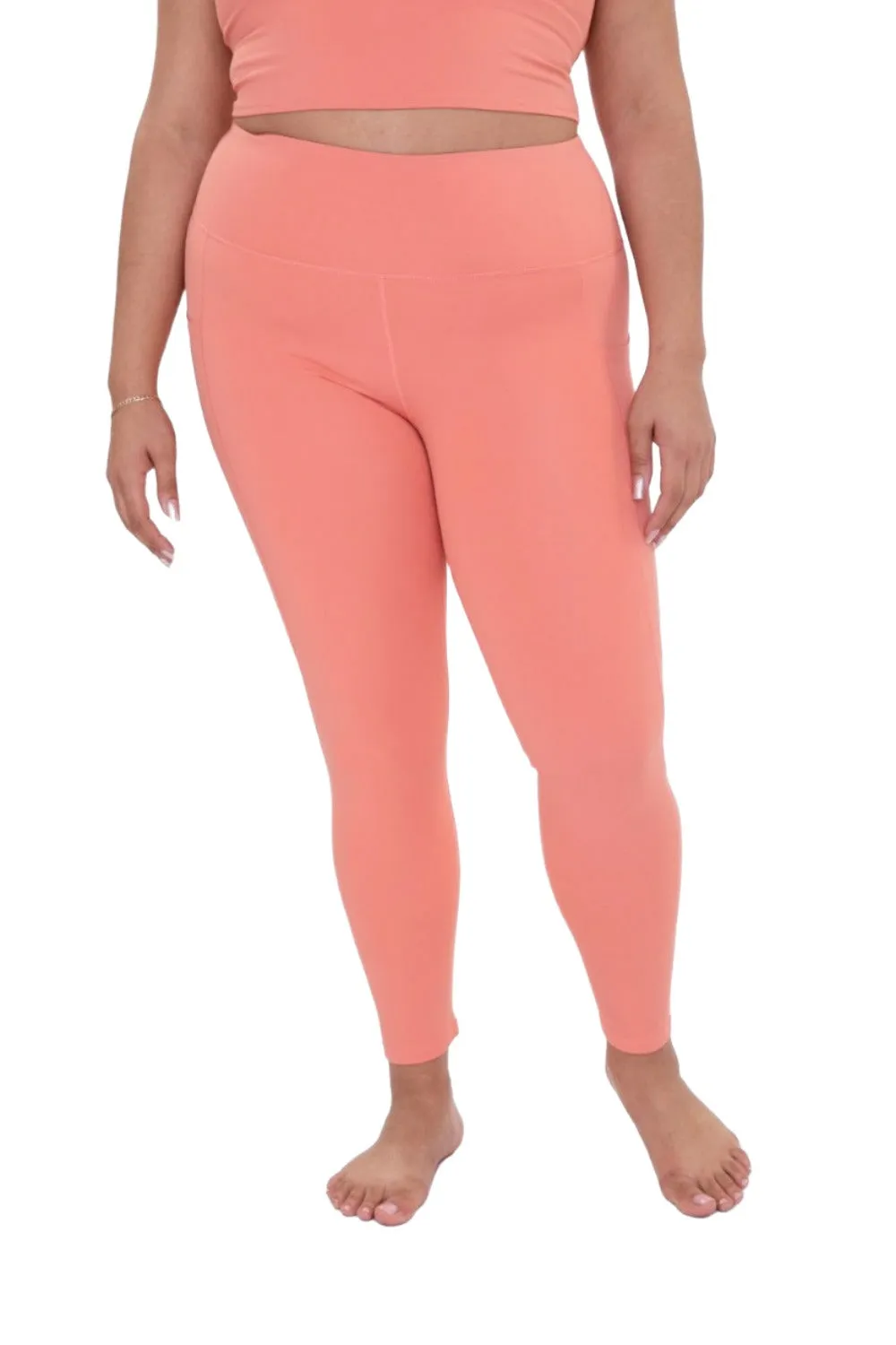 Mono B Essential High Waist Panel Leggings APH3121 And Plus