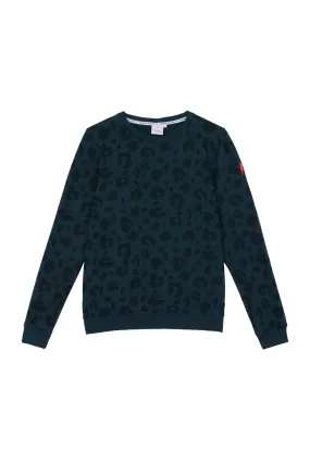 Navy Leopard Sweatshirt