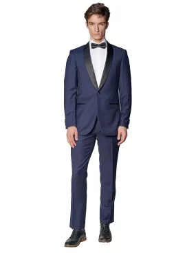 Navy Shawl Lapel Wool Tuxedo