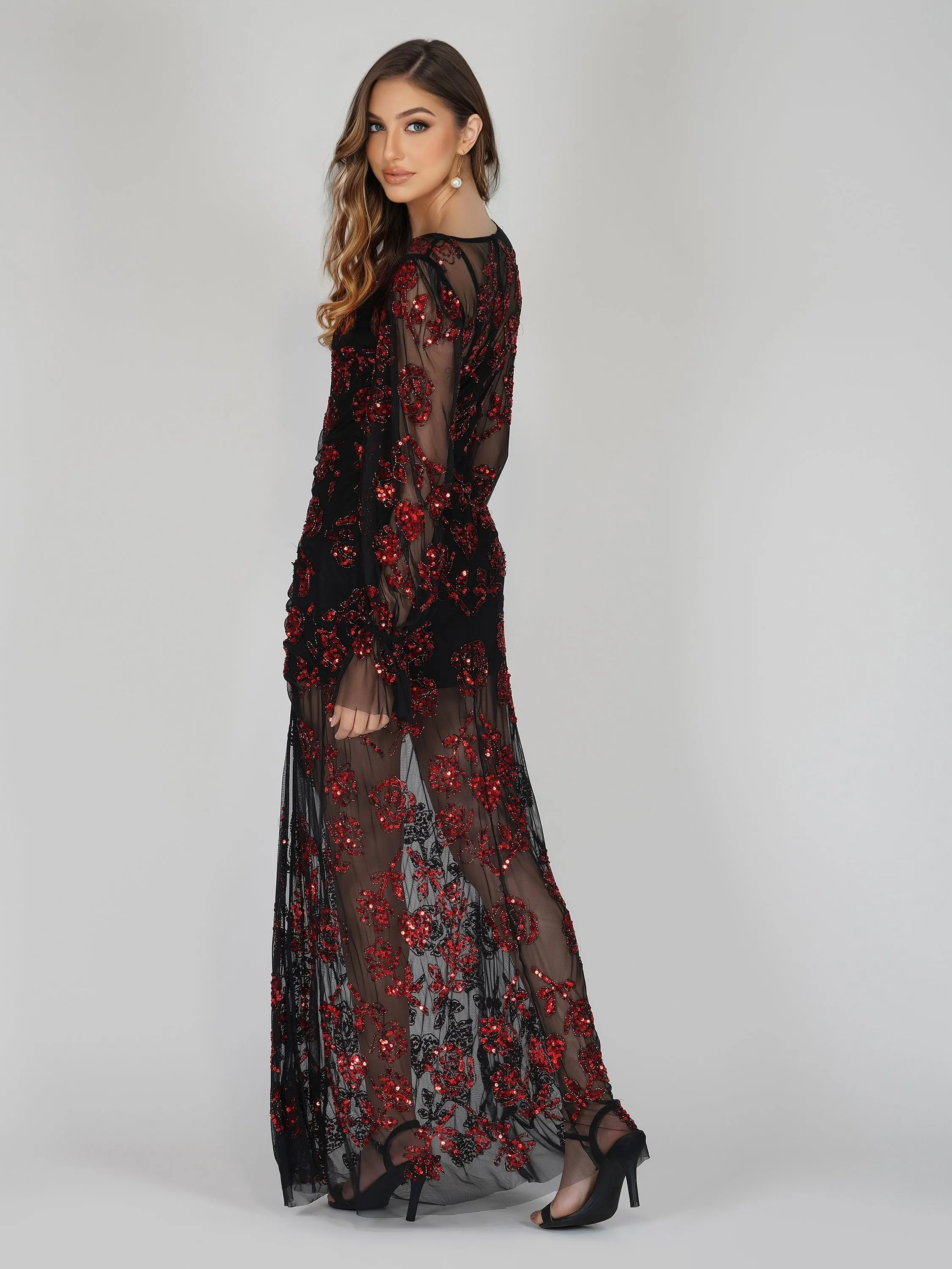 Nerissa Rose Embellished Maxi Dress