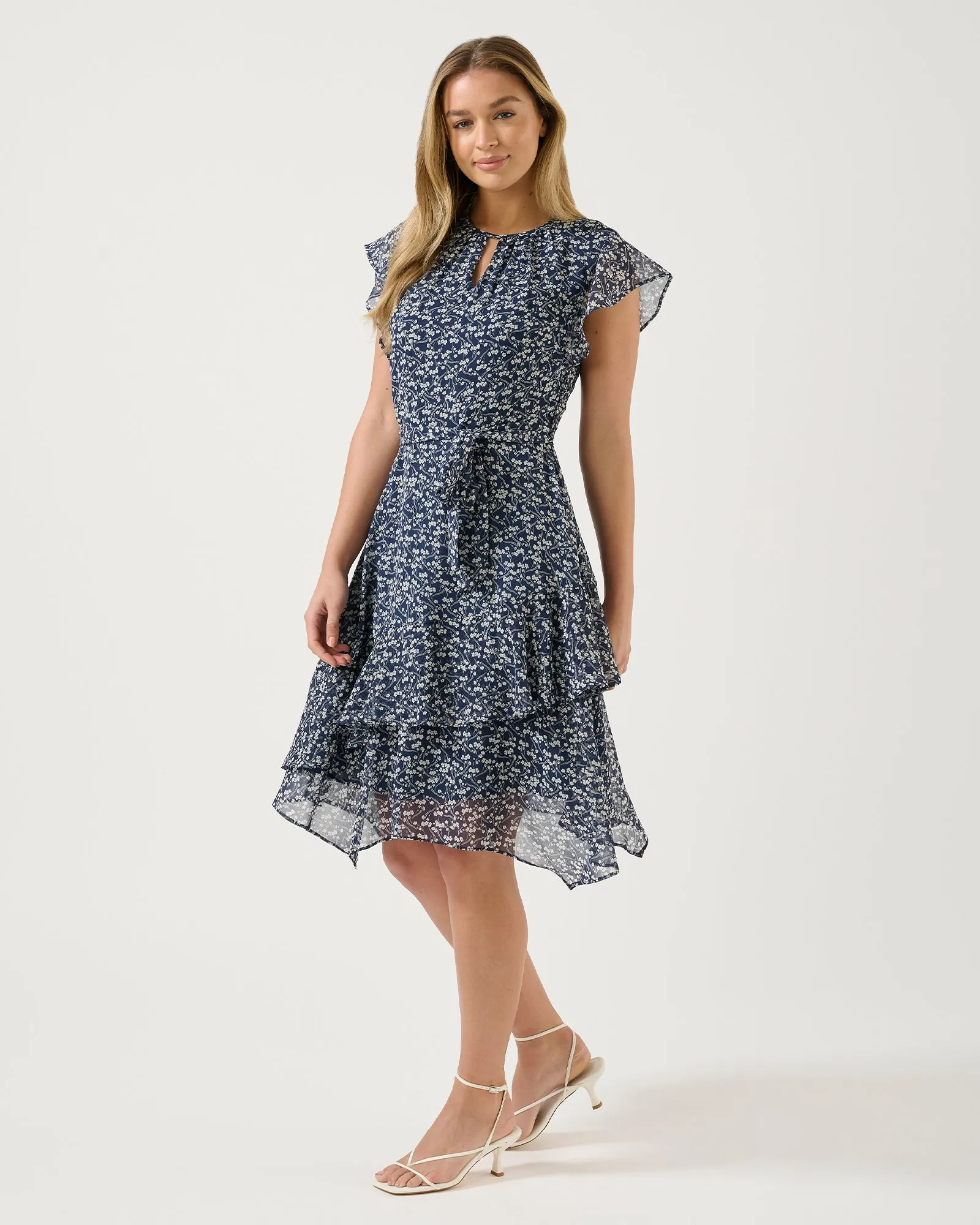 Night Pebble Floral Dress