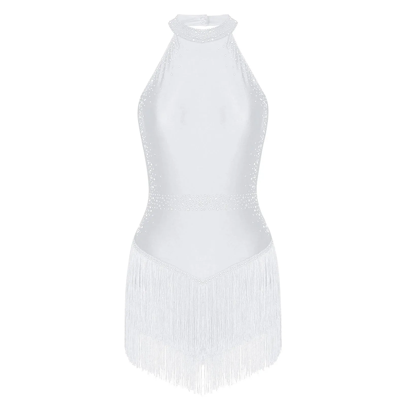 Women's Tassel Fringe Latin Dance Leotard Dress